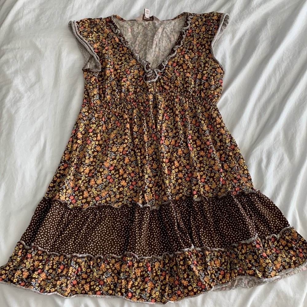 Y2K Babydoll Floral Print Top